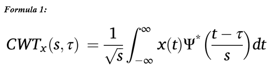 Continuous wavelet transform image