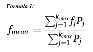 Mean spectral frequency or centroid frequency (MNF) or mean power frequency (MPF) image