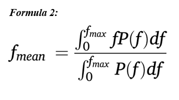 Mean spectral frequency or centroid frequency (MNF) or mean power frequency (MPF) image