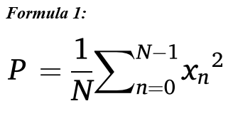 Power of a signal image