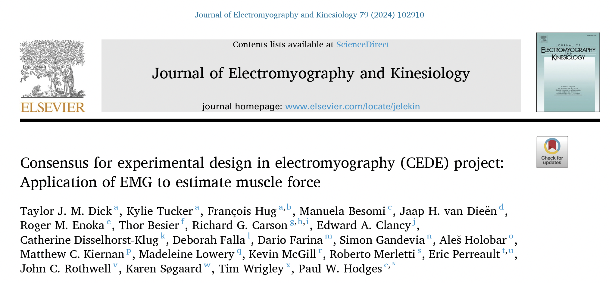 Application of EMG to estimate muscle force
